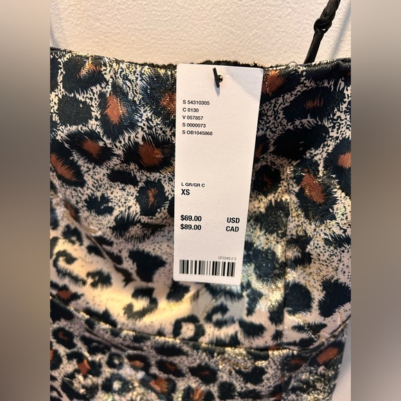 Urban Outfitters Cheetah Print Mini Dress XS NWT Brown Black - Picture 7 of 8